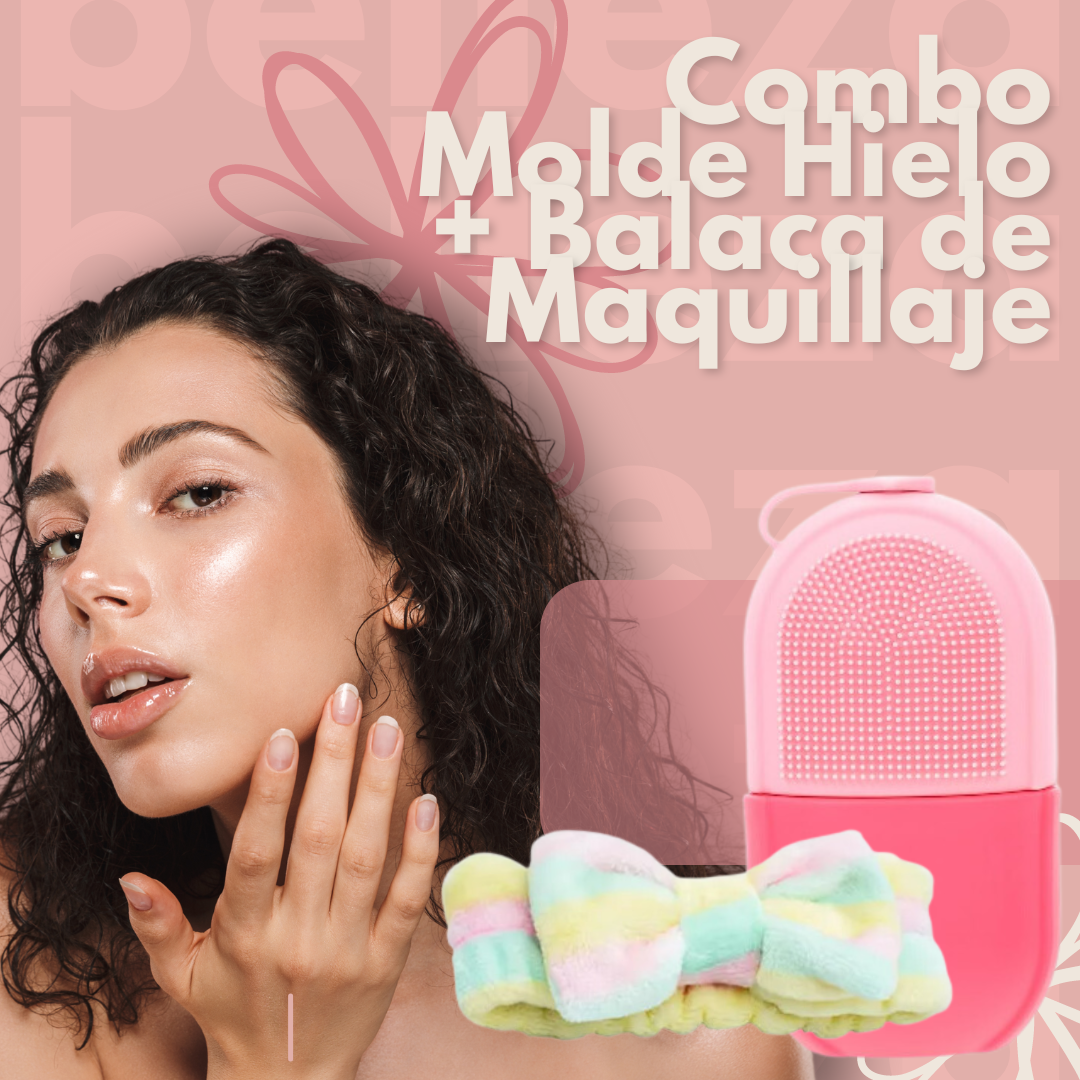 Combo Molde Hielo + Balaca de Maquillaje